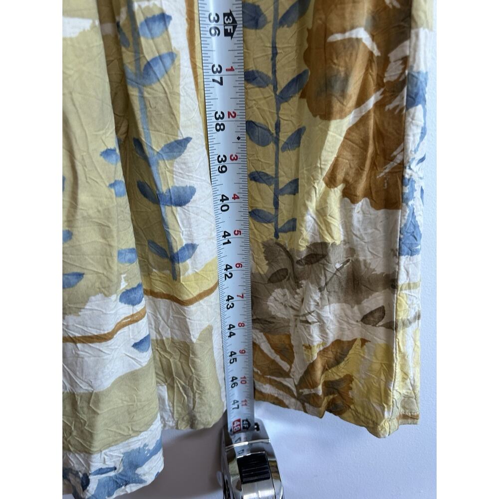 Jams World Vintage Empire waist Midi Dress Size S Yellow Hawaiian Floral - Picture 9 of 10